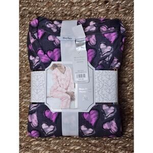 NEW Mayfair Women's 2XL 2 Pc UltraSoft Micro Fleece Valentines Pajama Set Gift